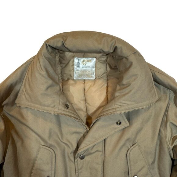 Vintage 1980s London Fog Parka 40R Big Ben Zipper Quilted Hooded Made in Korea - Picture 15 of 16